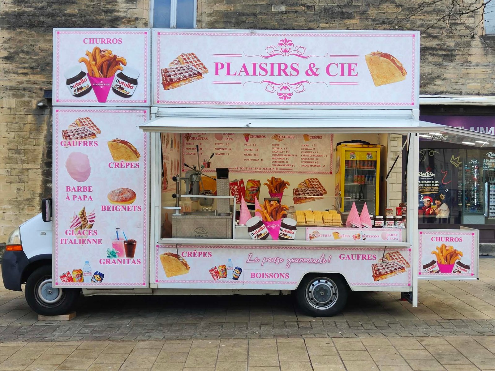 Food truck sucré marron